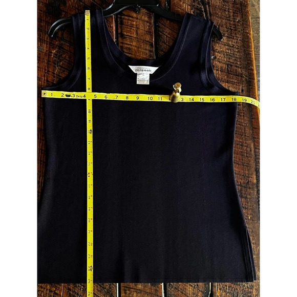 Exclusively Misook Sleeveless Navy Blue Womens Tank/Cami/Top Size Medium - Picture 9 of 11